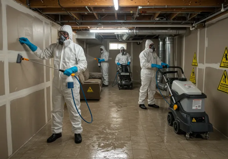 Basement Moisture Removal and Structural Drying process in Paradise, NV